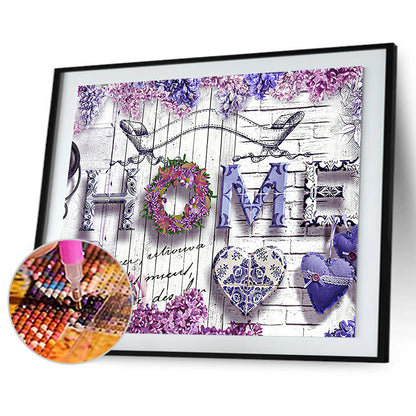 English - Full Round Drill Diamond Painting 40*30CM