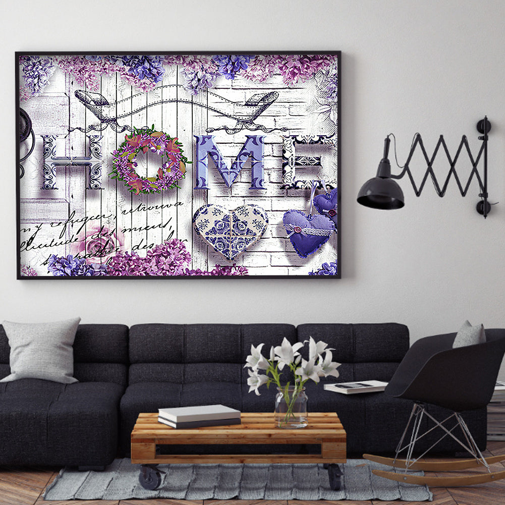 English - Full Round Drill Diamond Painting 40*30CM