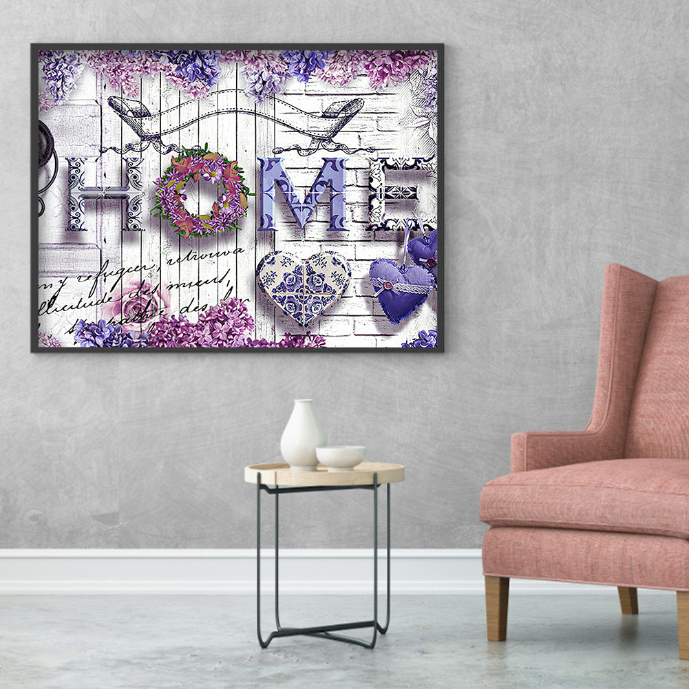 English - Full Round Drill Diamond Painting 40*30CM