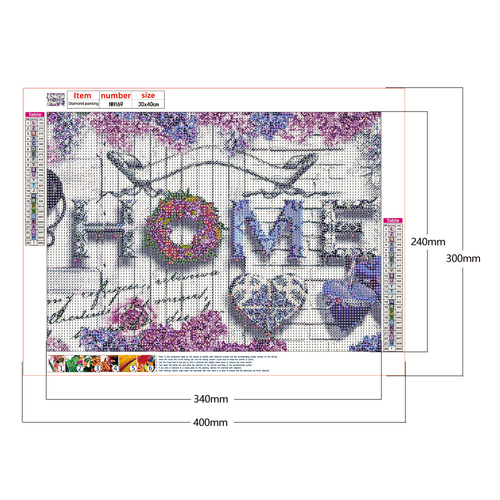 English - Full Round Drill Diamond Painting 40*30CM