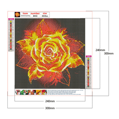 Rose - Full Round Drill Diamond Painting 30*30CM