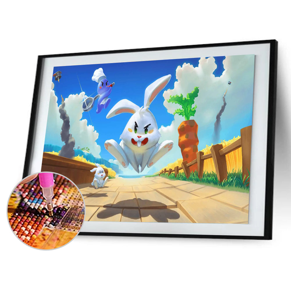 Rabbit - Full Round Drill Diamond Painting 40*30CM