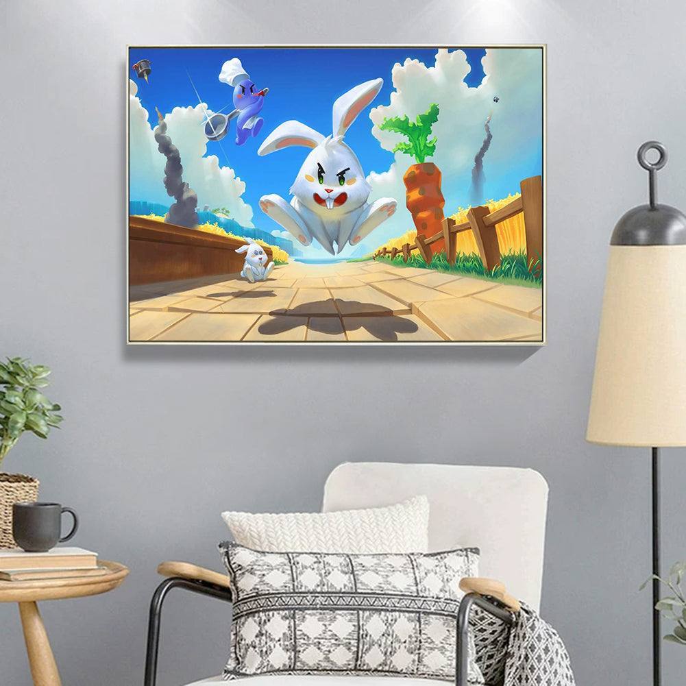 Rabbit - Full Round Drill Diamond Painting 40*30CM