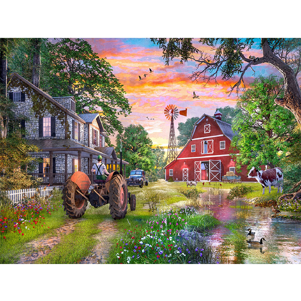 House Scenery - Full Round Drill Diamond Painting 50*40CM