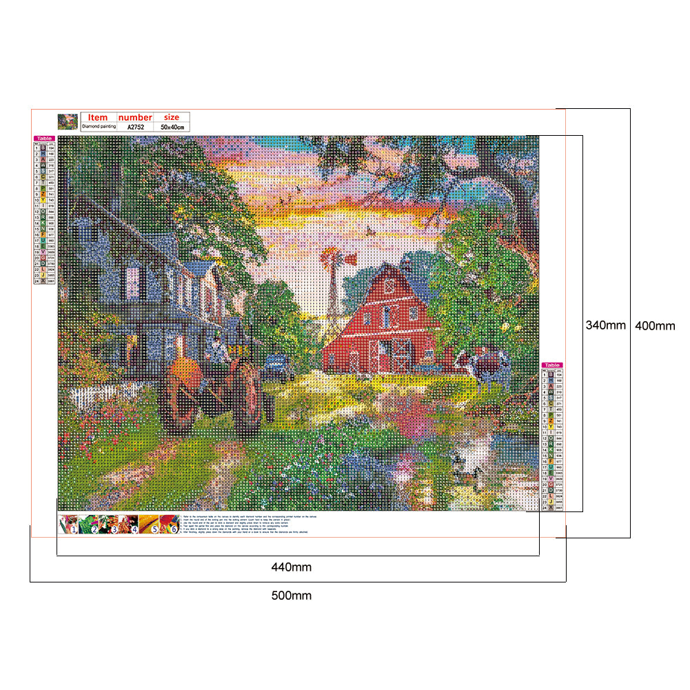 House Scenery - Full Round Drill Diamond Painting 50*40CM