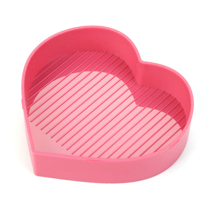 5D Diamond Painting Tray Plastic Heart Shape Rhinestone Drill Plate 7x7cm