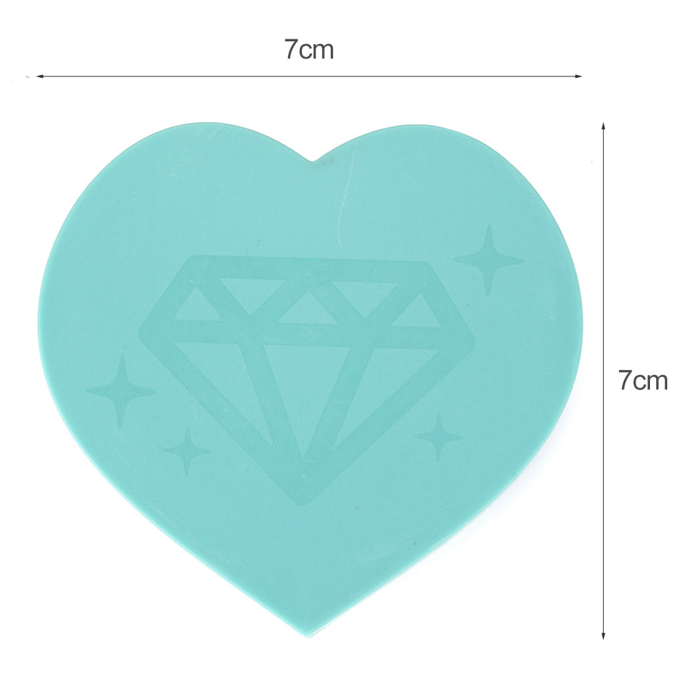 5D Diamond Painting Tray Plastic Heart Shape Rhinestone Drill Plate 7x7cm