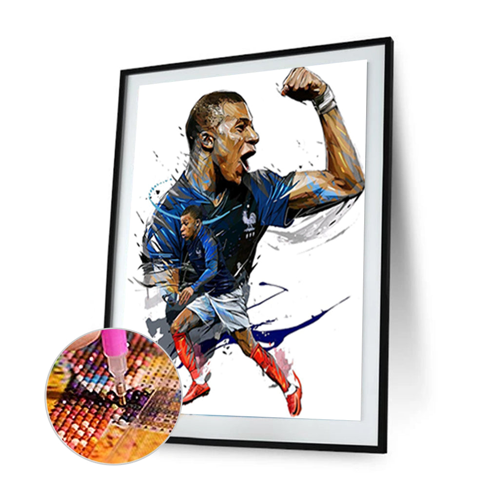 Mbappe - Full Round Drill Diamond Painting 30*40CM