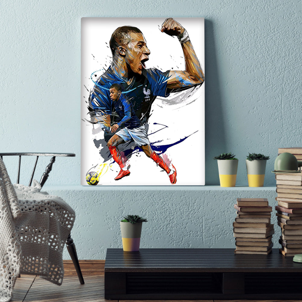 Mbappe - Full Round Drill Diamond Painting 30*40CM