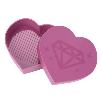 5D DIY Diamond Painting Tray Plastic Heart Shape Rhinestone Drill Plate