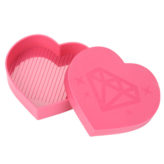 5D DIY Diamond Painting Tray Plastic Heart Shape Rhinestone Drill Plate
