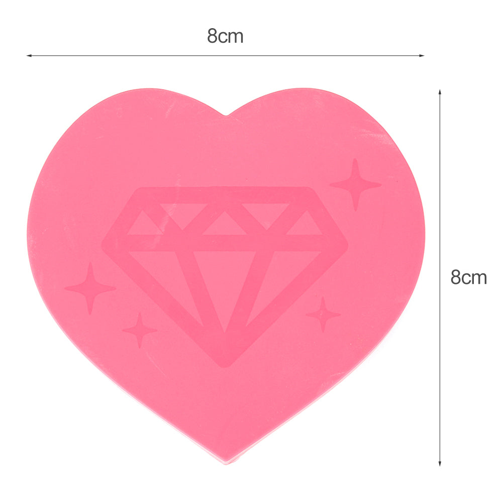 5D DIY Diamond Painting Tray Plastic Heart Shape Rhinestone Drill Plate