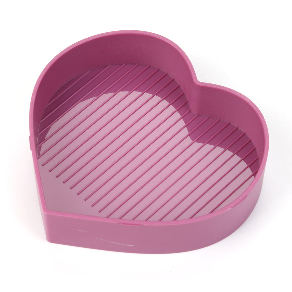 Diamond Painting Tray Plastic Heart-shaped Rhinestone Drill Plate DIY Tools