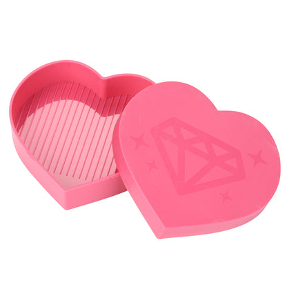 Diamond Painting Tray Plastic Heart-shaped Rhinestone Drill Plate DIY Tools