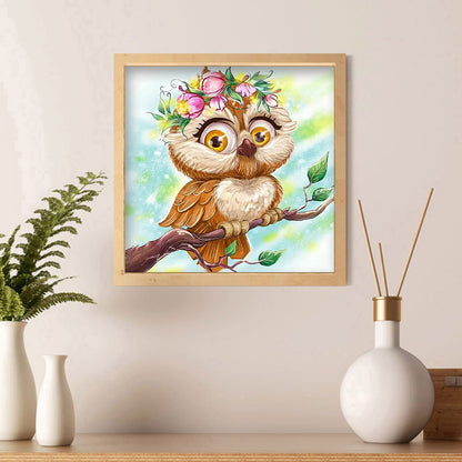 Owl - Full Round Drill Diamond Painting 30*30CM