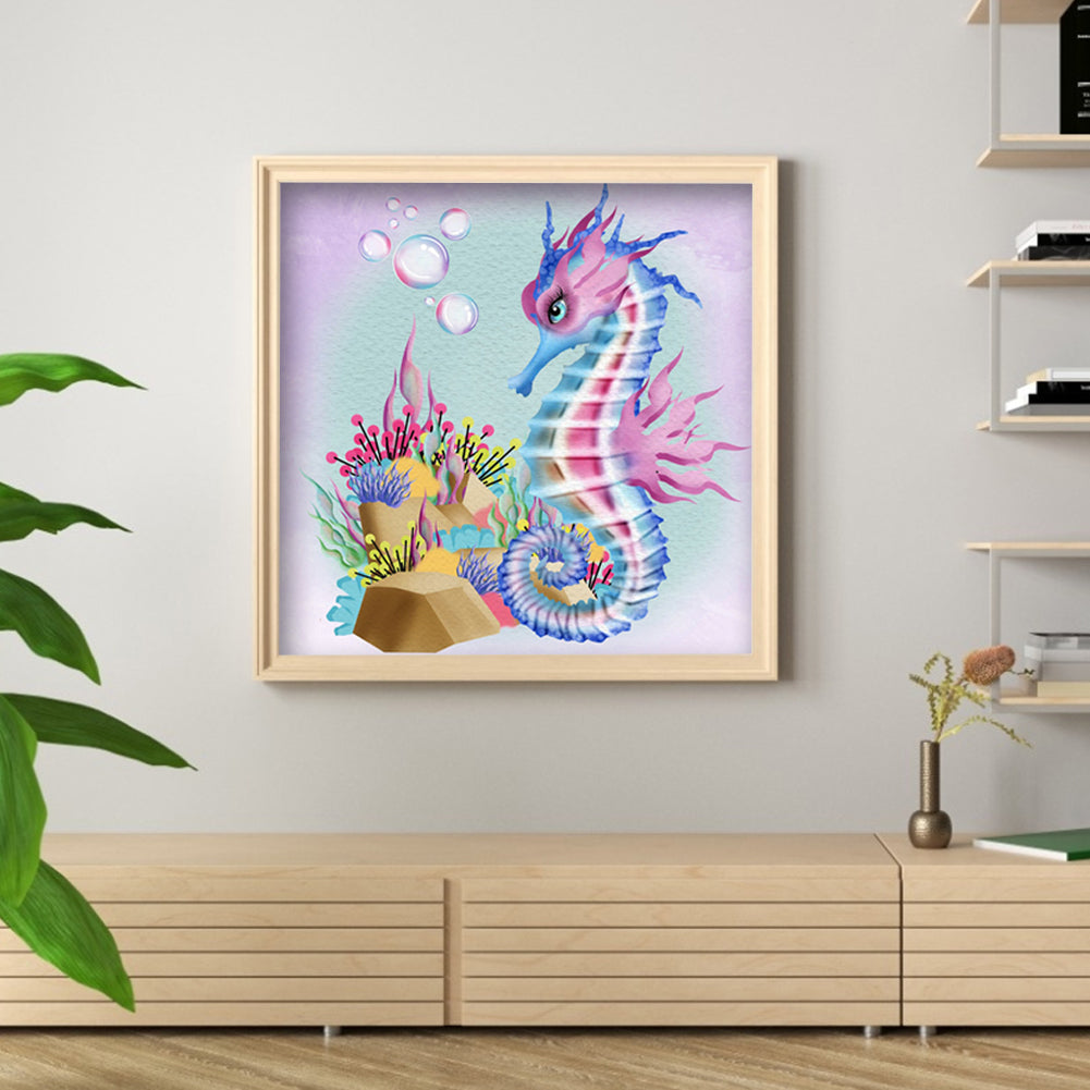 Sea Horse - Full Round Drill Diamond Painting 30*30CM