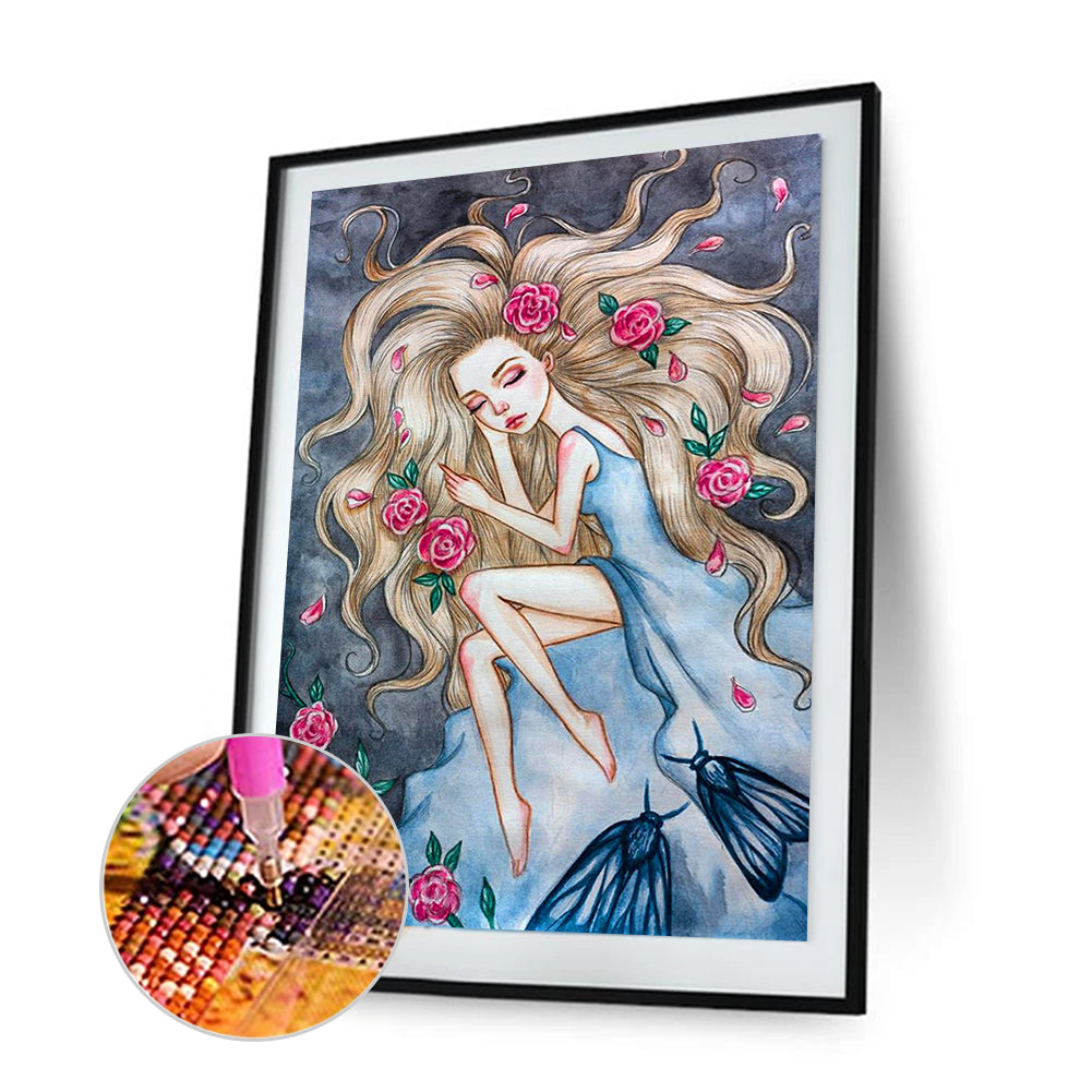 Girl - Full Round Drill Diamond Painting 30*40CM