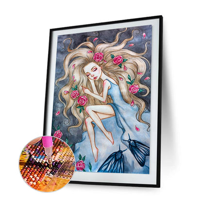 Girl - Full Round Drill Diamond Painting 30*40CM