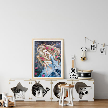 Girl - Full Round Drill Diamond Painting 30*40CM