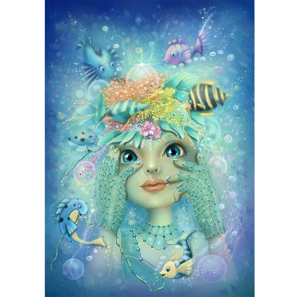 Girl - Full Round Drill Diamond Painting 30*40CM