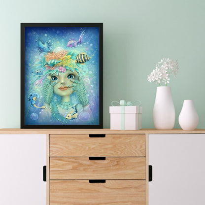 Girl - Full Round Drill Diamond Painting 30*40CM
