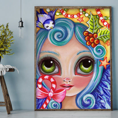 Girl - Full Round Drill Diamond Painting 30*40CM