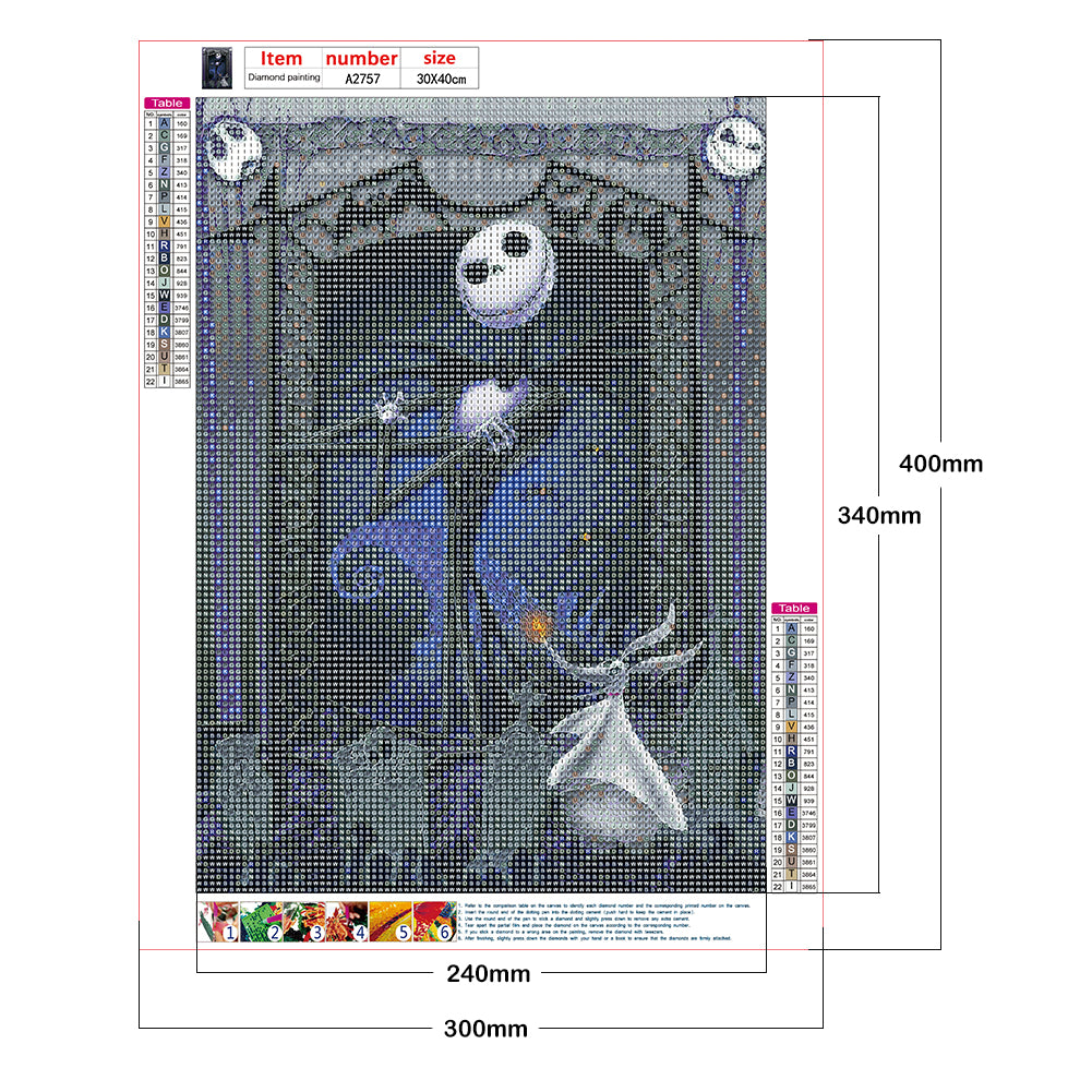 Skeleton - Full Round Drill Diamond Painting 30*40CM