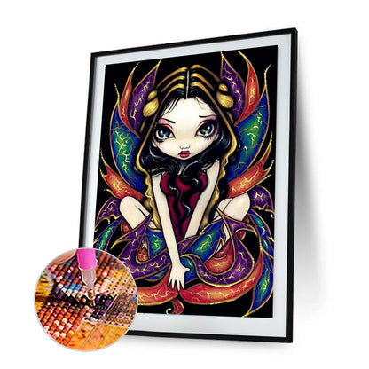 Big-eyed Doll - Full Round Drill Diamond Painting 35*45CM