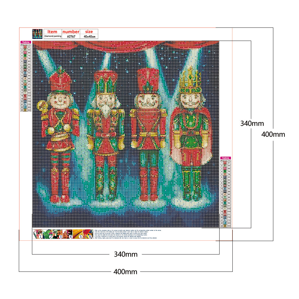 Nutcracker - Full Round Drill Diamond Painting 40*40CM