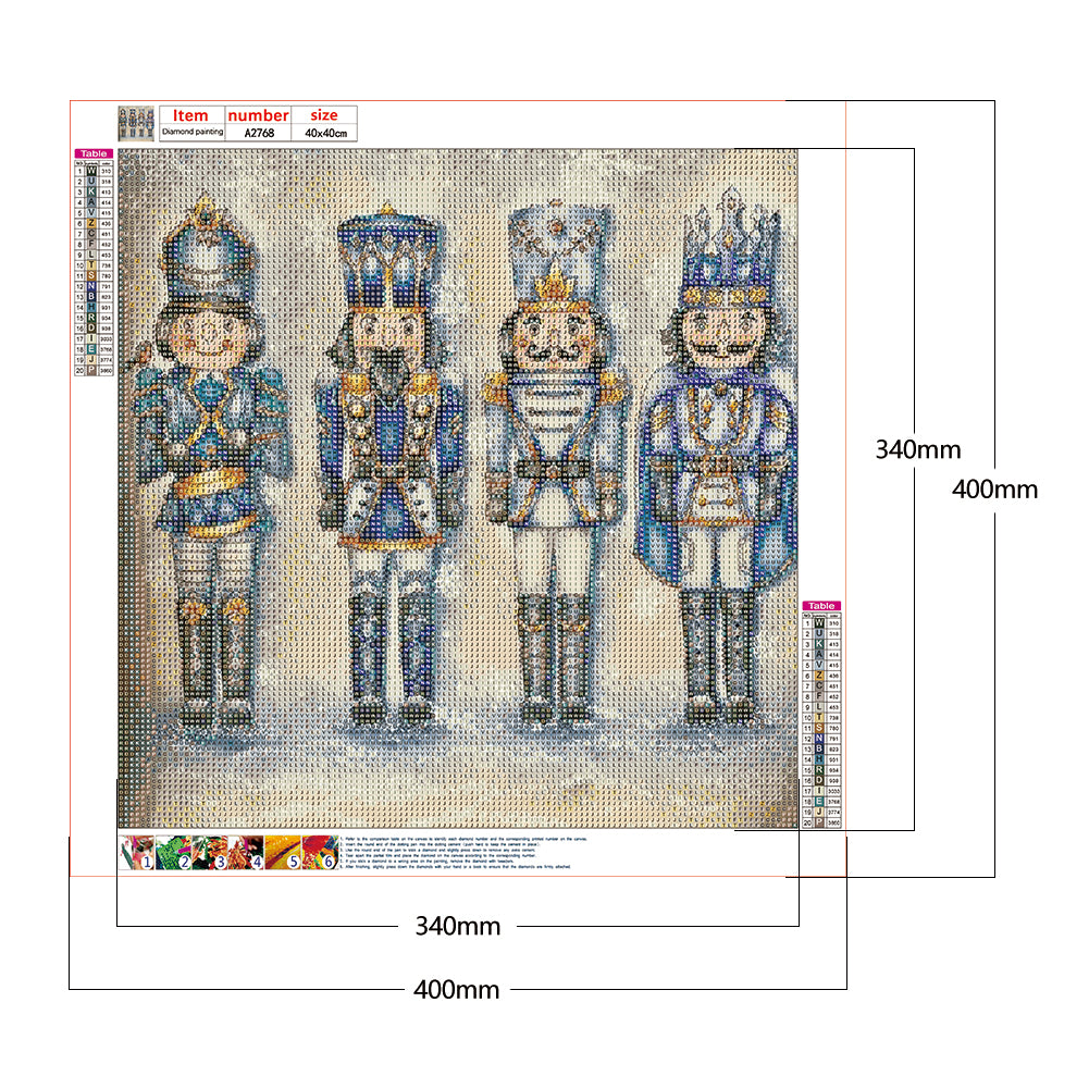 Nutcracker - Full Round Drill Diamond Painting 40*40CM