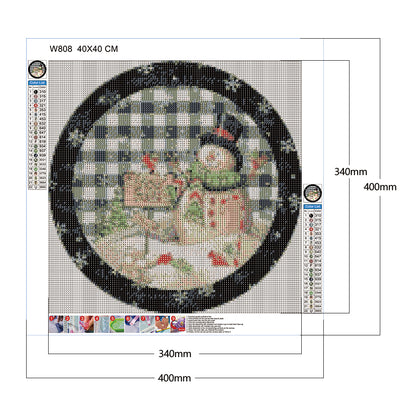 Snowman - Full Round Drill Diamond Painting 40*40CM