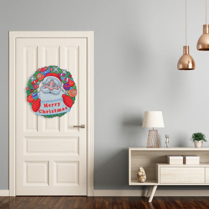 DIY Diamond Painting Hanging Christmas Flower Wreath Kit Home Door Decor