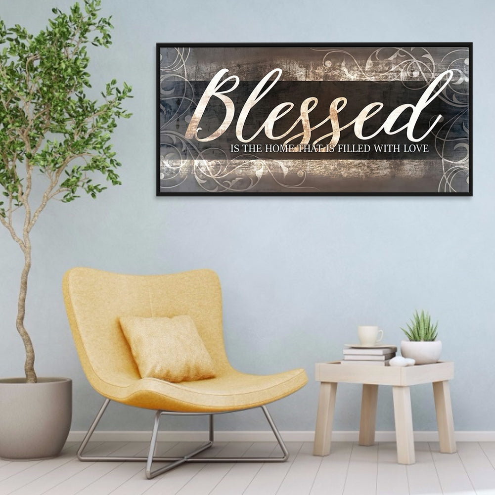 Blessed - Full Round Drill Diamond Painting 80*35CM