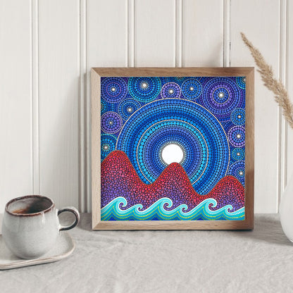 Blue Disc - Special Shaped Drill Diamond Painting 30*30CM