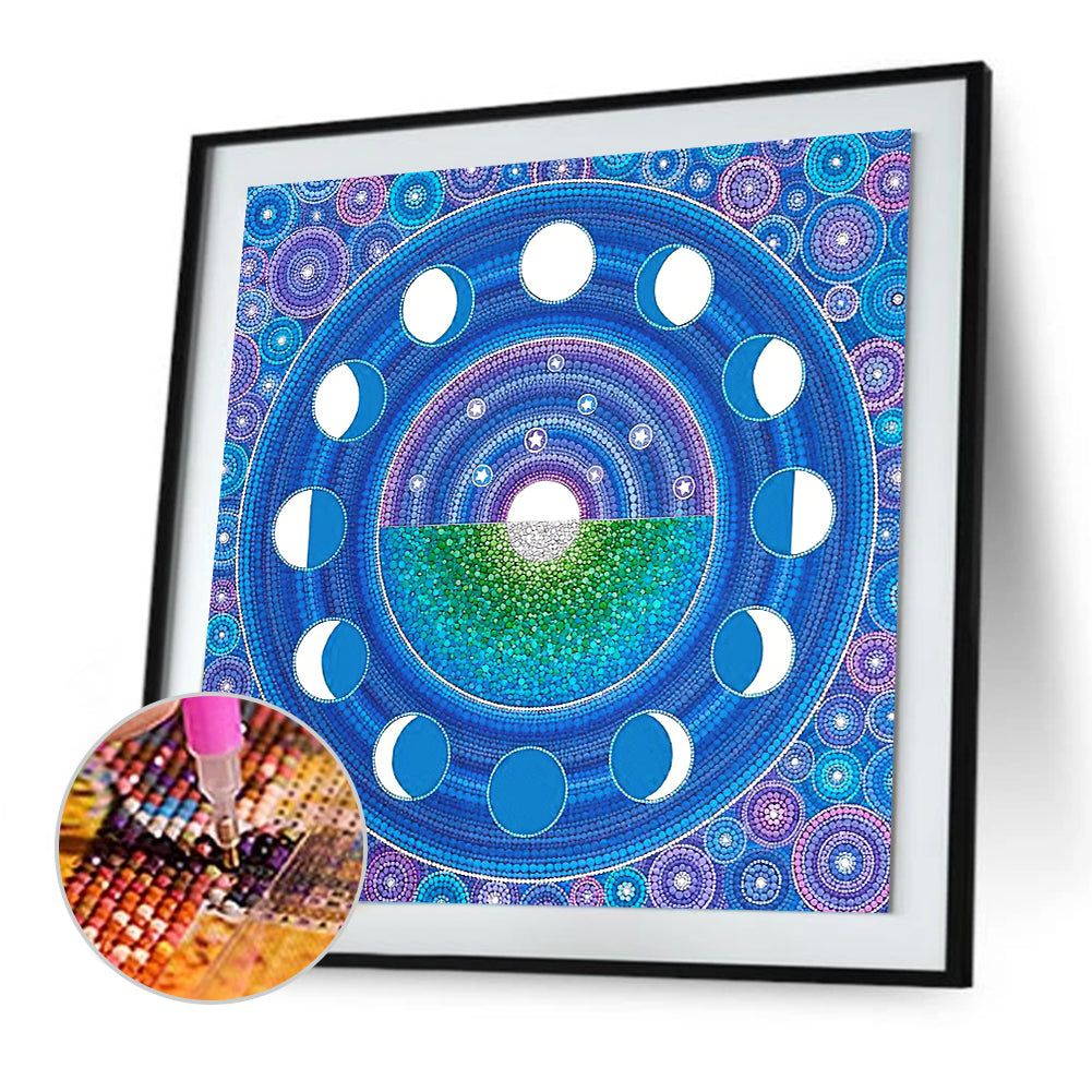 Blue Disc - Special Shaped Drill Diamond Painting 30*30CM