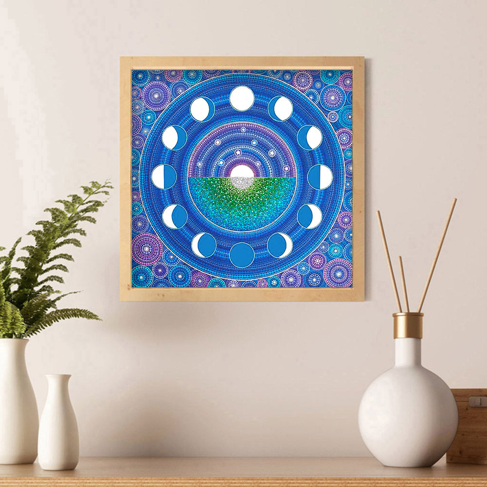 Blue Disc - Special Shaped Drill Diamond Painting 30*30CM