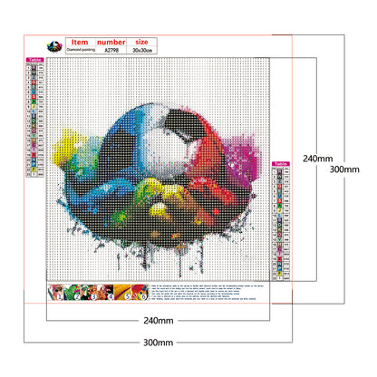 Football - Full Round Drill Diamond Painting 30*30CM