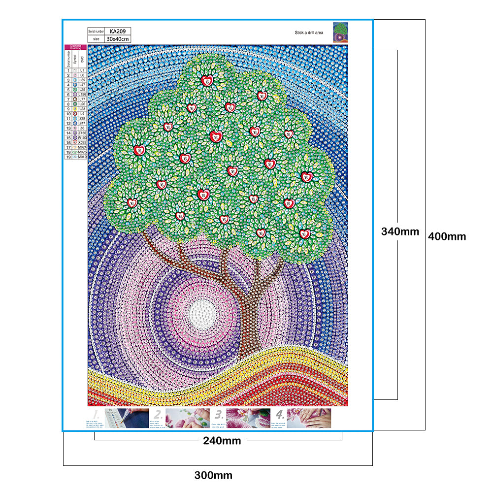 Tree - Special Shaped Drill Diamond Painting 30*40CM