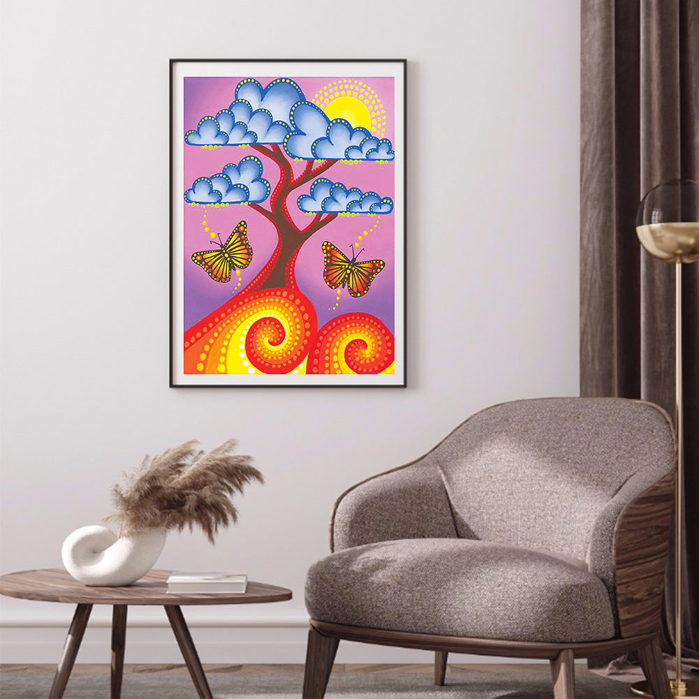 Tree - Special Shaped Drill Diamond Painting 30*40CM