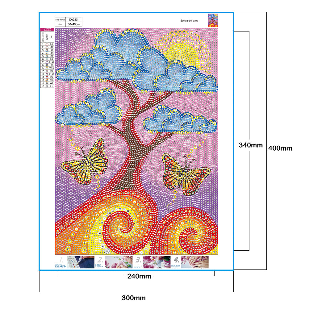 Tree - Special Shaped Drill Diamond Painting 30*40CM