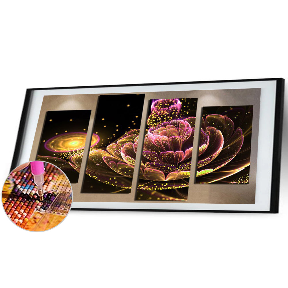 Glowing Flower - Full Round Drill Diamond Painting 80*40CM