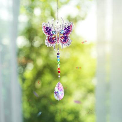 Crystal Diamond Angel Tears Catching Light Wind Chimes Hanging Garden Decor