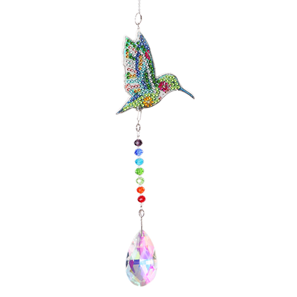 Crystal Diamond Angel Tears Catching Light Wind Chimes Hanging Garden Decor