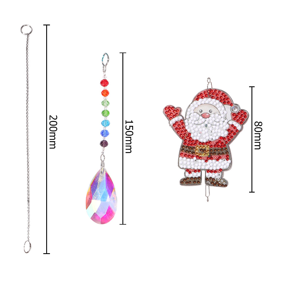 Crystal Diamond Angel Tears Catching Light Wind Chimes Hanging Garden Decor