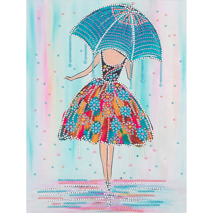 Umbrella Girl - Special Shaped Drill Diamond Painting 30*40CM