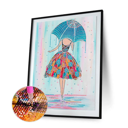 Umbrella Girl - Special Shaped Drill Diamond Painting 30*40CM