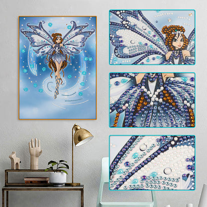 Winged Fairy - Special Shaped Drill Diamond Painting 30*40CM