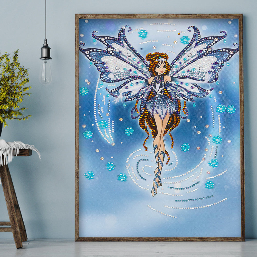 Winged Fairy - Special Shaped Drill Diamond Painting 30*40CM