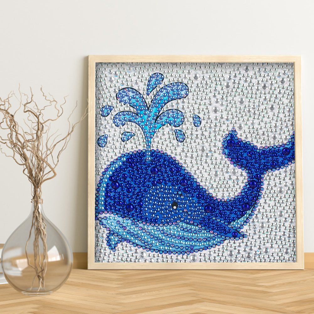 Cartoon Whale - Special Shaped Drill Diamond Painting 18*18CM