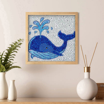 Cartoon Whale - Special Shaped Drill Diamond Painting 18*18CM